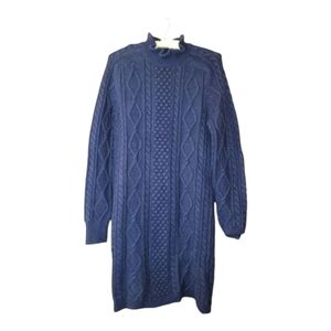 J. Crew Navy Cable Knit Dress